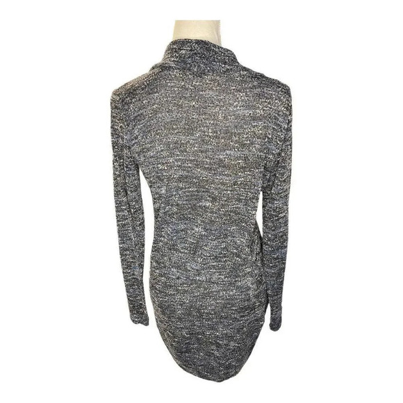 Aeropostale Women’s Small Heather Gray & Blue Knit Open Front Cardigan‎ - Picture 3 of 4